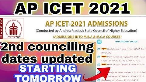 #AP ICET 2021 # 2nd phase counciling dates are updated... starting tomorrow 😇😇