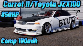 Carrot II/Toyota JZX100 100adh Comp Tune CarX Drift Racing!#carx #drift #tiktok #viral #trending #fy