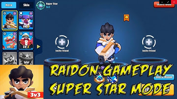 Raidon - Super Star Mode - Heroes Strike - 3v3 Moba Brawl Shooting Gameplay
