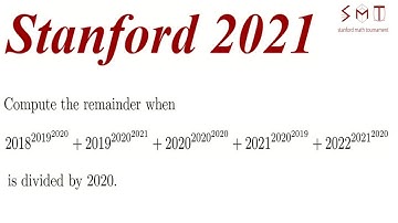 Stanford Math Tournament 2019 SMT Test solutions questions mathematics competition problems answers