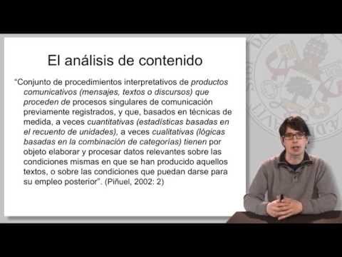 Video: El análisis de contenido es la evaluación estadística más objetiva