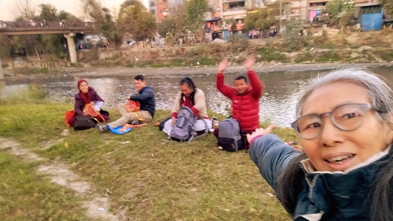 After the Dakini Tsok offering, we had a wonderful riverside channel ground chöd practice. 