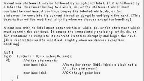 Java Tutorial 12.2 Labels break and continue statements Part 2/2