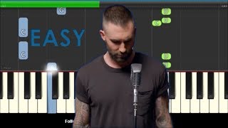 Maroon 5 - Girls Like You Easy  Piano Tutorial - How To Play - Notes chords