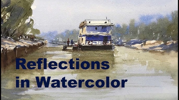 MEEDEN FIRST IMPRESSION  Product Review + Real Time Full Watercolor  Painting Seascape Demonstration 