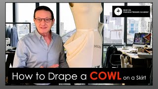Drape a COWL On a Skirt ~ How To DRAPE a COWL Skirt ~ Bias Fabric ~ What Is a Cowl