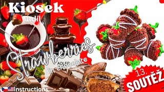 🇨🇿🇺🇲 KIOSEK -1.díl 🍓🍫Háčkované 3D Jahody v čokoládě +SOUTĚŽ #youtube #3d #crochet