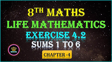 8th Std Maths | Chapter-4 Life Mathematics | Exercise 4.2 Sums 1 to 6 | TN 8th Maths Chapter 4 Sums