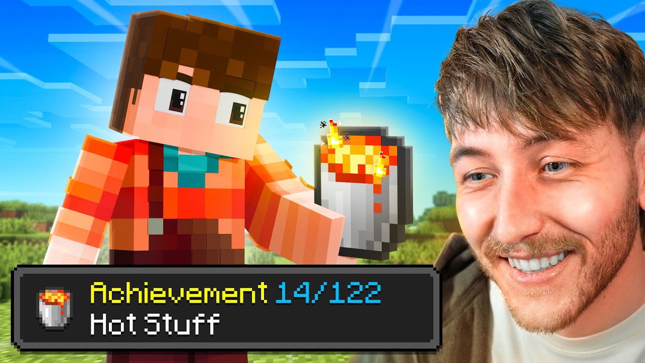 Binnen 100 Uur ALLE 122 Minecraft Achievements Halen!