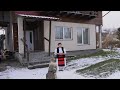 Woman cooks traditional food for the holidays in a romanian mountain village