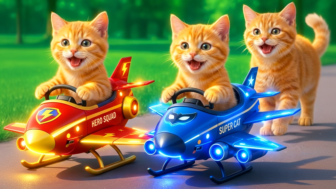 Kittens Flying Epic Superhero Jets 🦸‍♂️✈️🐱🔥 on a Revenge Mission to Rescue Mama Cat from a Bully 💥🐱
