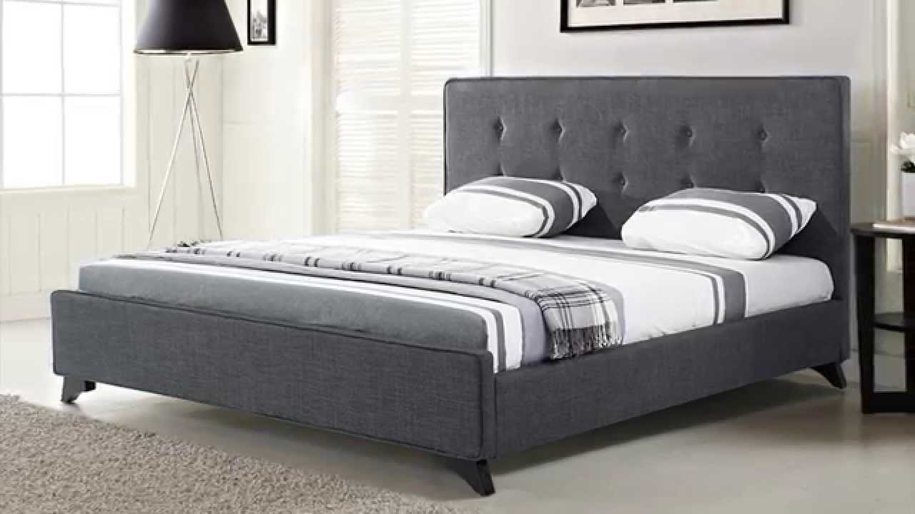 Beliani polsterbett bett stoffbett inkl. lattenrost ...