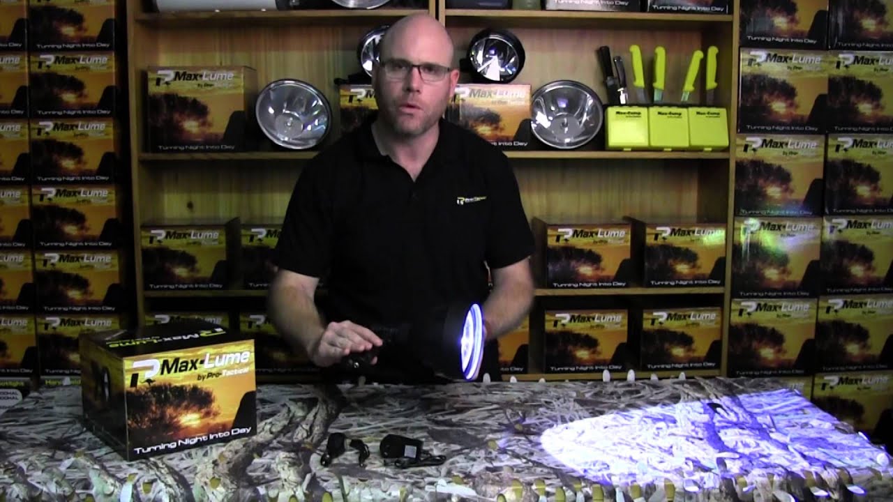 Pro-Tactical Max-Lume Hand Held Spotlight 140mm - 15W LED Rechargeable