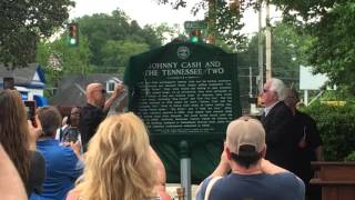 #JohnnyCash Historical Marker unveiled in #Memphis 5.1.16