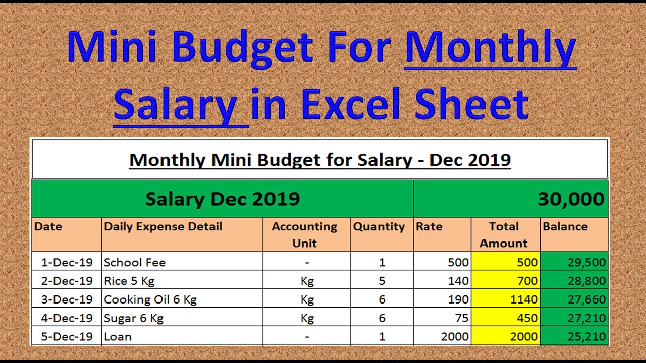 Month salary