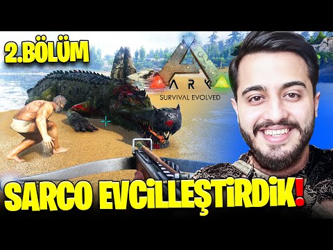 ARK OKYANUSLARININ EFENDİSİ DİNAZOR SARCO AVLADIK! (EVCİLLEŞTİRDİK) Ark Survival Evolved #2