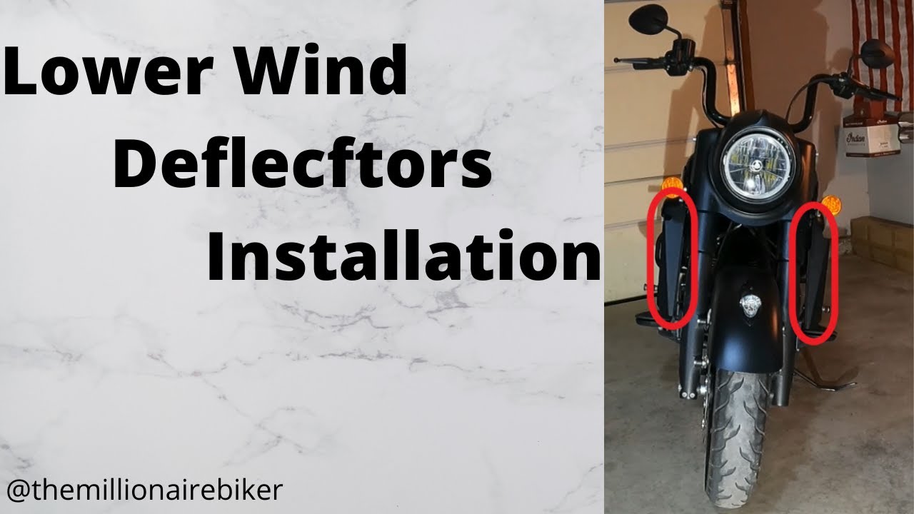 Indian Springfield Dark Horse Front Lower Wind Deflectors Install YouTube