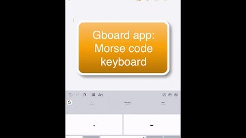 How to set up 2 external switches for Morse code on an iPad