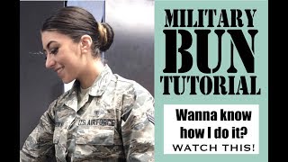 My Air Force Hair!! | MILITARY BUN TUTORIAL | How to Get That Slicked Back Look