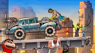 SHINCHAN UPGRADING HIS VAN & Fight ZOMBIES in EARN TO DIE 2 WITH FRANKLIN | DREAM SQUAD