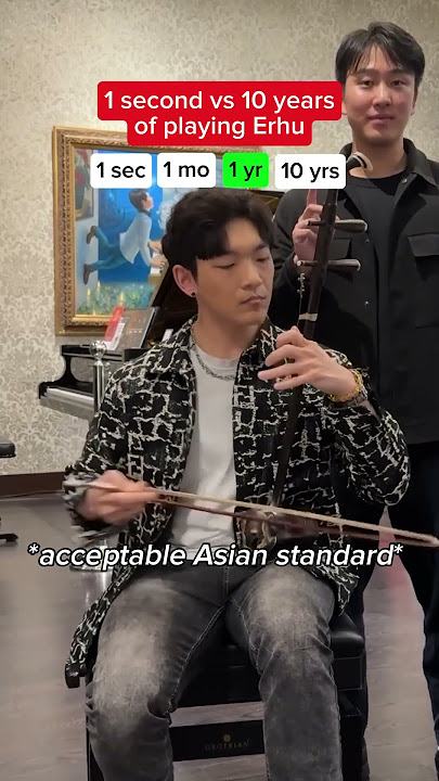 1 second VS 10 years playing erhu #erhu #erhumusic #erhucover #saima #aylexthunder #chinesemusic