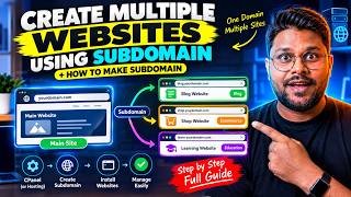 How to Create Multiple Websites on One Domain 🔥 | Subdomain + WordPress Tutorial