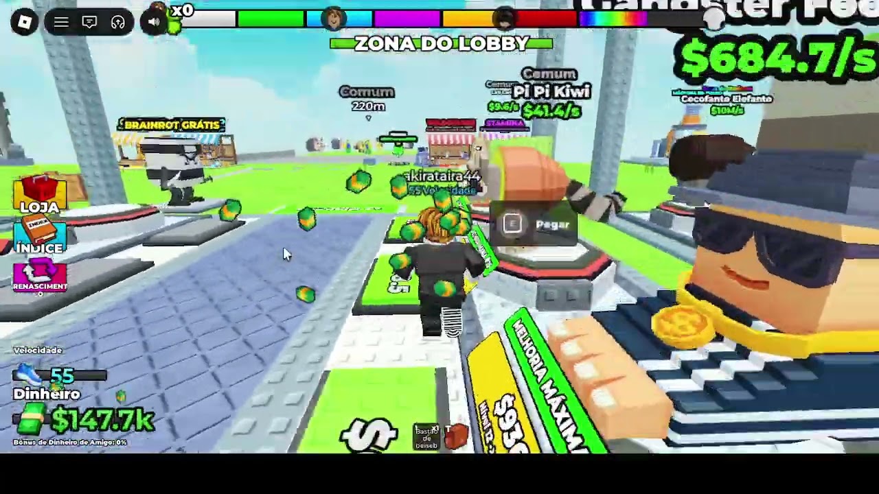 ROBLOX PEgando os brainrots