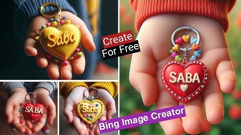 How To Create Keychains Name 3D Images |Bing Ai Photo Editing.