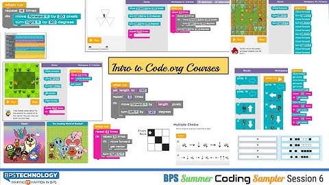 BPS Summer Coding Sampler Session 6 (Introduction to Code.org Courses & Curriculum)