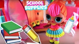 Cookie Swirl C Diy Back to School Supplies + Lol Surprise Barbie Dolls Crafts Video