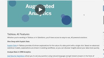 Tableau AI and Analytics: Quick Look #tableau #ai #salesforce