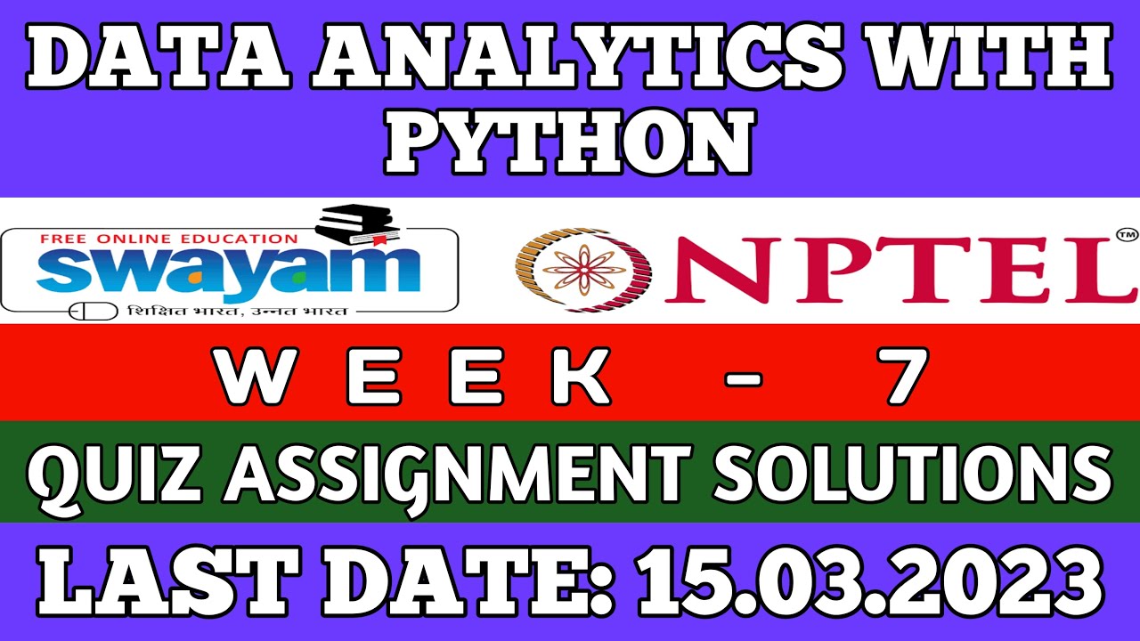 data analytics with python nptel assignment 7 solutions 2023