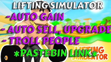 Lifting Simulator AUTO GAIN – AUTO SELL – AUTO UPGRADE – ANIMATION PACKS & MORE!