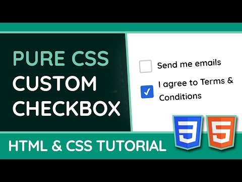 How to Create a Custom Checkbox with PURE CSS - HTML & CSS Tutorial (Web Design)