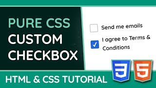 how to create a custom checkbox with pure css - html & css tutorial (web design)