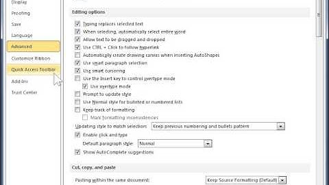 Turn On or Off Overtype Mode - Word 2010