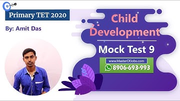 Mock Test 9 | CDP | Top 10 Questions (MCQ) - WB Primary TET 2020 | Master Of Jobs