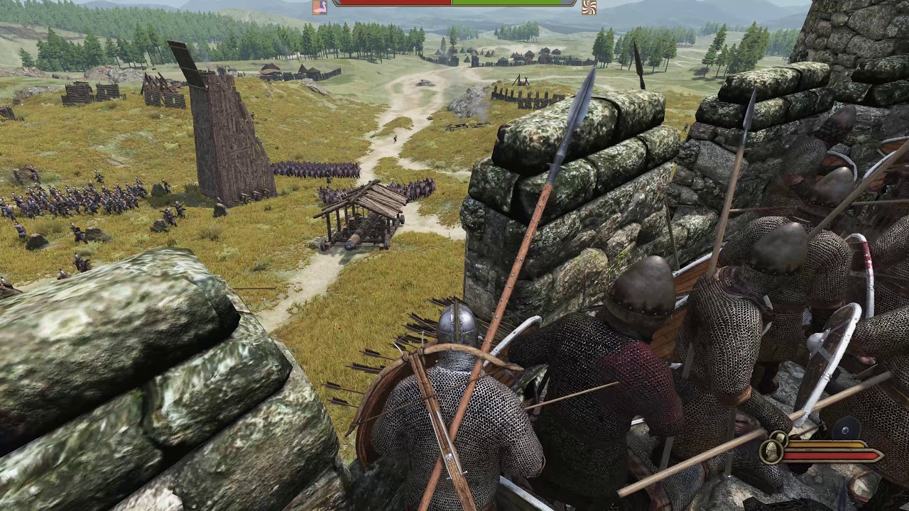 mount and blade defending a castle