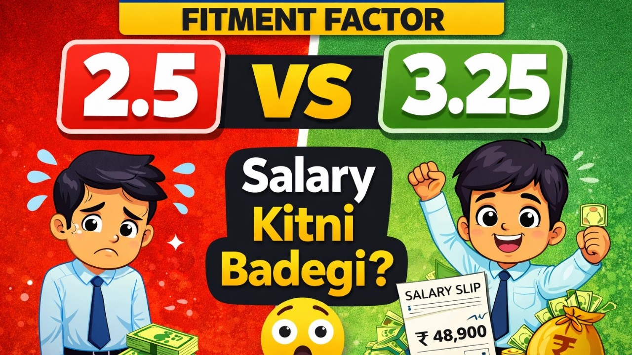 8th Pay Commission: Fitment Factor 2.5 vs 3.25 – Full Salary Comparison