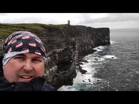 Kitchener Memorial and Orkneys amazing cliff.