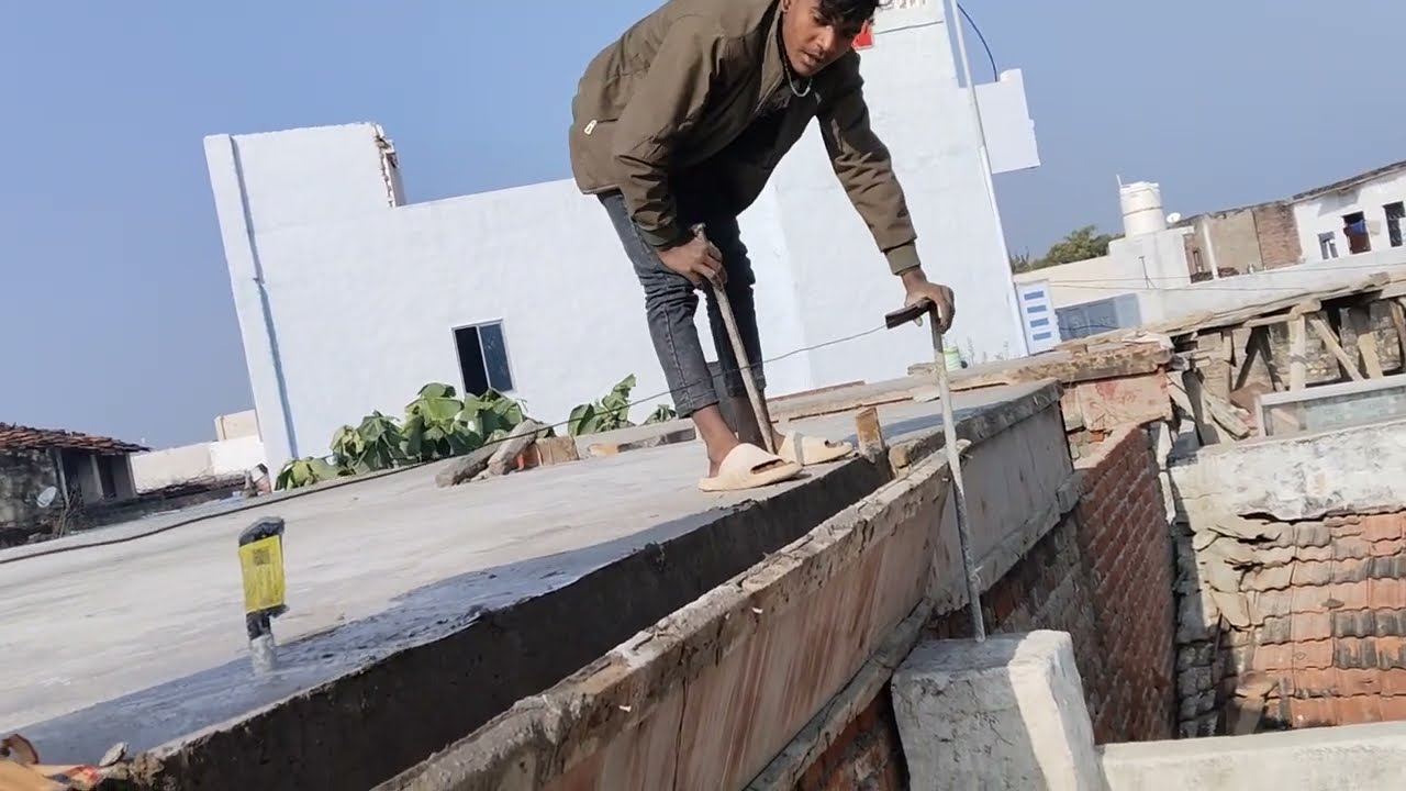 Chhat ki bhrai karne ke agle din said khol rahe hai #rcc# construction #viral #video 