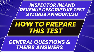 Breaking News for Inspector Inland Revenue Candidates ||FPSC announced Syllabus for Descriptive Test