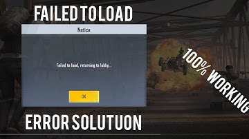 failed to load returning to lobby error solution pubg mobile lite | pubg mobile lite