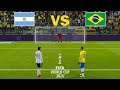 ARGENTINA vs BRAZIL - Final FIFA World Cup 2026 - Penalty Shootout | Messi vs Neymar | PES