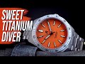 RZE Endeavour Titanium Divers Watch (Rescue ORANGE)