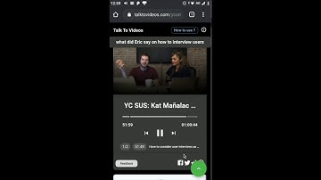 TalkToVideos demo of "What did  Eric Migicovsky  say on how to interview users"