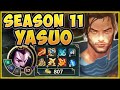 WTF! 240% CRIT SEASON 11 YASUO GIVES 475 ON-HIT DAMAGE?? YASUO TOP GAMEPLAY! League of Legends