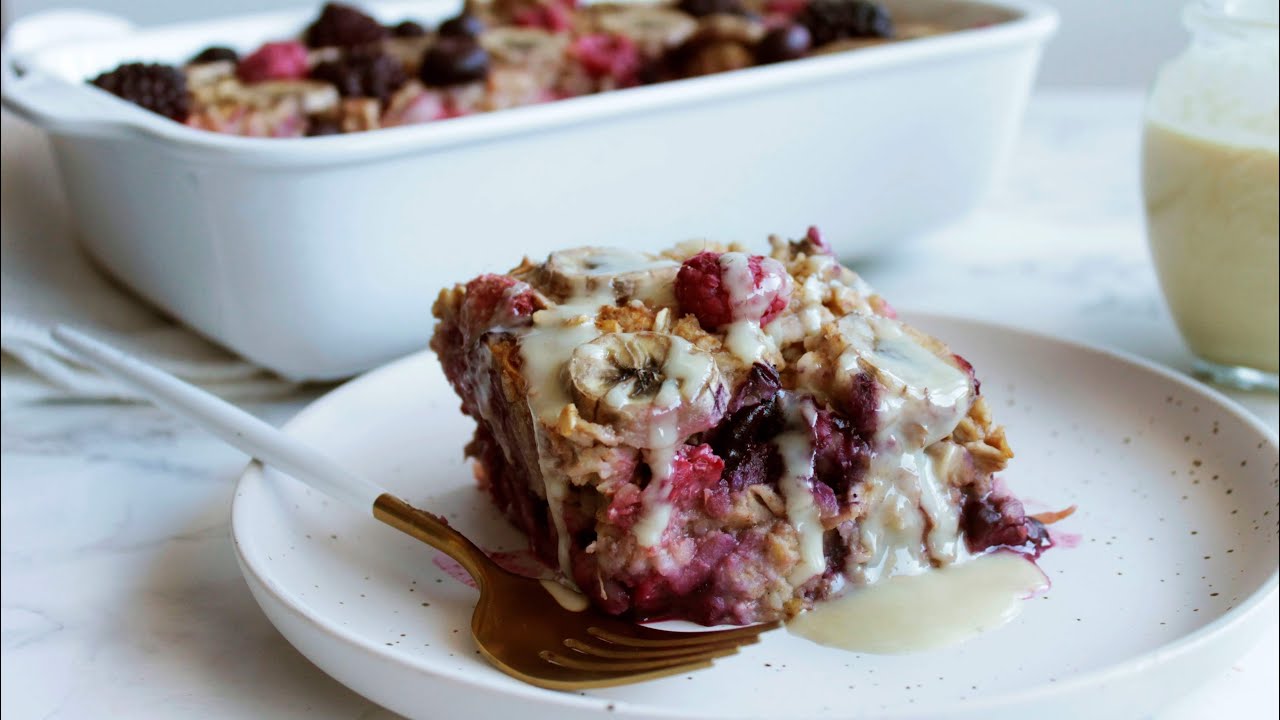 Baked Oatmeal | Fulgi De Ovaz Cu Banane, La Cuptor | Retete Vegane