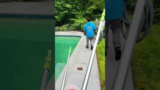 Extreme pool cleaning how we rescued an Orange Pool #poolguy #pooltips #extremecleaning #satisfying