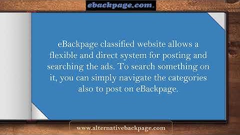 Website Like Backpage - Ebackpage